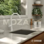 Grifería cocina canilla monocomando Mozart Milan premium color blanco de mesada 9018
