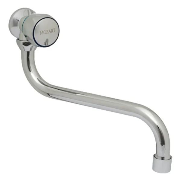 Griferia 1 Agua Canilla Cocina Lavadero Metaliza Mozart 8568 Color Plateado