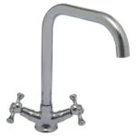 Mozart 9800 Grifería Mezcladora Cocina Mesada color plateado cromado doble comando