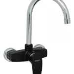 Grifería Monocomando Pared Abs Negra Pico J Doha Mozart