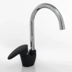 Grifería cocina canilla monocomando Mozart Doha ABS pico cisne color negro 7495