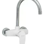 Grifería Monocomando Pared Abs Blanca Pico J Doha Mozart