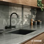 Grifería Cocina Negra Canilla Mezcladora Pared Mozart Texas Premium 7074