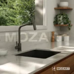 Grifería Cocina Canilla Monocomando Mozart Roma Premium Pico Movible 360° Color Negro 7107