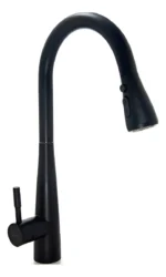 Grifería Cocina Canilla Monocomando Mozart Rio Premium Rociador Extraíble Color Negro 7178 - Imagen 2