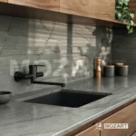 Grifería Cocina Negra Canilla Monocomando De Pared Mozart Denver Premium Color Negro 7194
