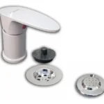 Grifería De Bidet Blanca Monocomando Mozart Doha 7240 Acabado Satinado Color Blanco
