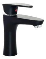 Grifería Lavatorio Canilla Monocomando Mozart Doha Abs Bajo Color Negro 7261 - Imagen 2