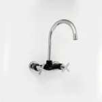 Grifería De Cocina Canilla Doble Comando Mozart Pekin De Pared 7274 Cromo/negro - Imagen 2