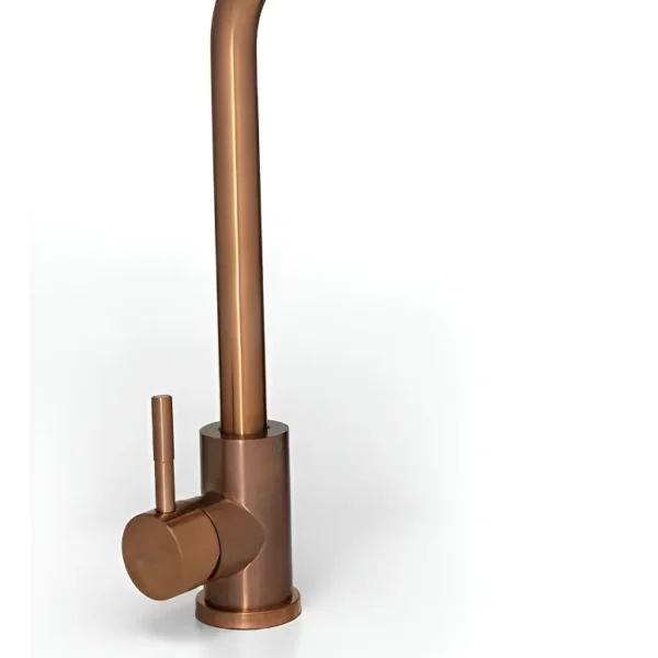 Monocomando Tokio 7355 Oro Pico L Movil Acero 304 Cobre Cepillado