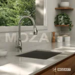 Grifería Cocina Canilla Monocomando Mozart Singapur Premium Rociador Extraíble Color Cromado 7391