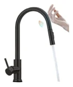 Grifería Cocina Canilla Monocomando Mozart Touch Premium Sobre Mesada Color Negro 7398 - Imagen 4