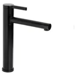 Grifería Lavatorio Canilla Monocomando Mozart Hawai Premium Alta Pico Giratorio Color Negro 7417