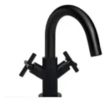 Grifería Lavatorio Canilla Doble Comando Mozart Boston Premium Color Negro Pico J 7919