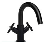Grifería Lavatorio Canilla Doble Comando Mozart Boston Premium Color Negro Pico J 7919