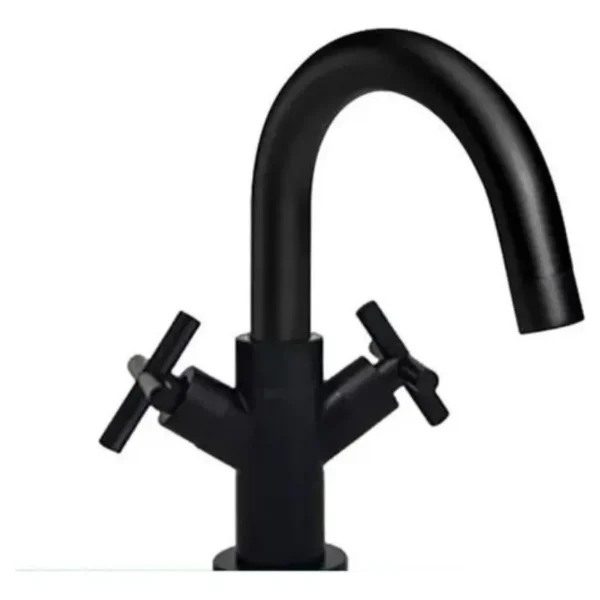 Grifería Lavatorio Canilla Doble Comando Mozart Boston Premium Color Negro Pico J 7919