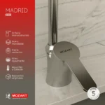 Grifería Cocina Canilla Monocomando Mozart Madrid Pico J Color Cromado 8582 - Imagen 3