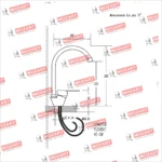 Grifería Cocina Canilla Monocomando Mozart Madrid Pico J Color Cromado 8582 - Imagen 4