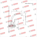 Grifería Cocina Canilla Monocomando Mozart Madrid Mezcladora Pico Cisne Color Cromado 9025 - Imagen 4