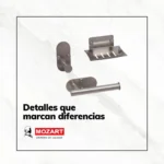 Kit Accesorios Set De Baño Acero Inoxidable 3 Piezas Mozart London Color Acero 9200 - Imagen 2