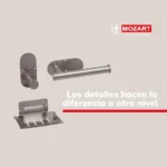 Kit Accesorios Set De Baño Acero Inoxidable 3 Piezas Mozart London Color Acero 9200 - Imagen 3