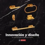 Kit Accesorio Baño Acero Inoxidable 5 Piezas Mozart London Color Dorado 9343 - Imagen 2