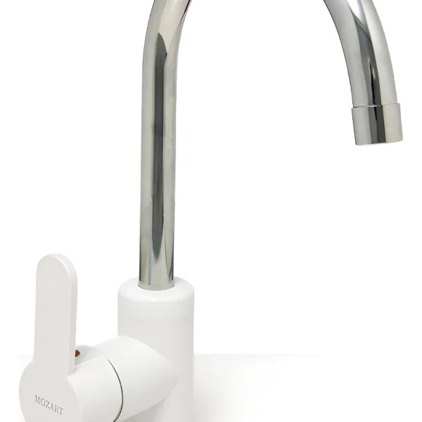 Grifería Mozart Doha Abs Monocomando Blanco Cromado 9373