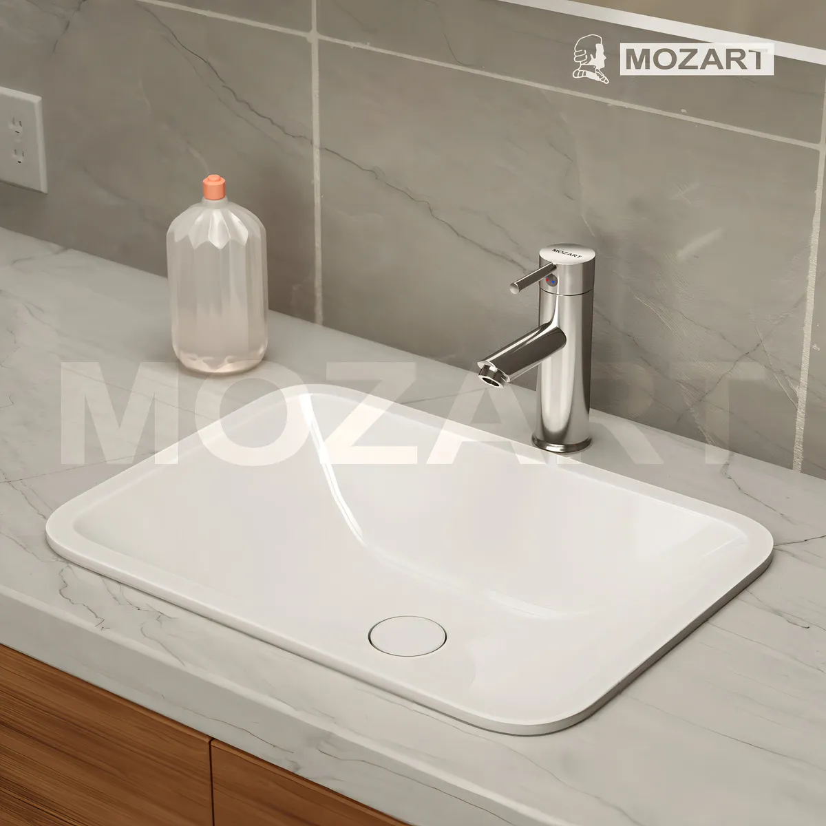 9538 Grifería Lavatorio Canilla Monocomando Mozart Dakar Mediano Color Cromado 9538 - Imagen 1