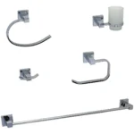Kit Accesorio Baño Acero Inoxidable 5 Piezas Mozart Panamá Color Cromado 9581