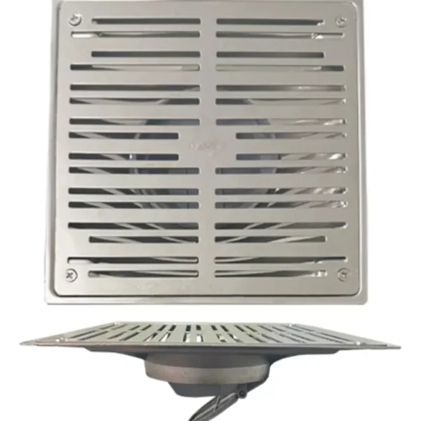 Rejilla Baño Cuadrada Mozart 20x20 Acero Inoxidable 9806